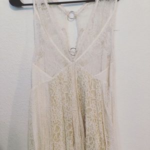 Free people cream lace dress